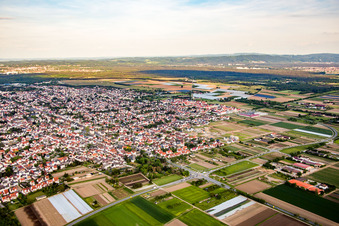 Vue aérienne de Du nord-ouest à Griesheim dans le département Hesse, Allemagne