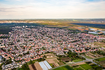 Vue aérienne de De l'ouest à Griesheim dans le département Hesse, Allemagne