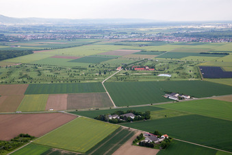 Photographie aérienne de Terrain de golf Kiawah Golf Park Landgut Hof Hayna à le quartier Leeheim in Riedstadt dans le département Hesse, Allemagne