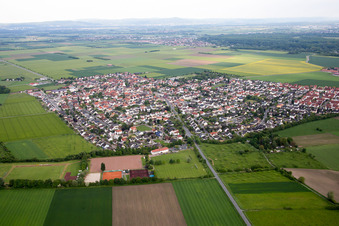 Photographie aérienne de Quartier Leeheim in Riedstadt dans le département Hesse, Allemagne