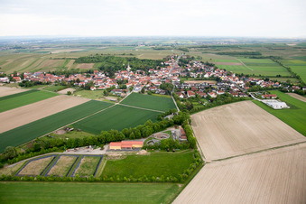 Vue aérienne de Quartier Heßloch in Dittelsheim-Heßloch dans le département Rhénanie-Palatinat, Allemagne