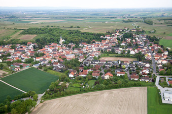 Vue oblique de Quartier Heßloch in Dittelsheim-Heßloch dans le département Rhénanie-Palatinat, Allemagne