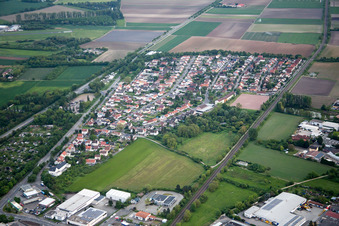 Vue aérienne de Karl-Max-Siedlung à Worms dans le département Rhénanie-Palatinat, Allemagne