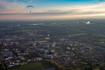 Vue aérienne de Frankenthal dans le département Rhénanie-Palatinat, Allemagne