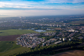 Vue aérienne de Quartier Oggersheim in Ludwigshafen am Rhein dans le département Rhénanie-Palatinat, Allemagne