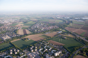 Vue aérienne de Quartier Mörsch in Frankenthal dans le département Rhénanie-Palatinat, Allemagne
