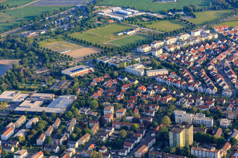 Vue aérienne de Avenue de l'Europe à Bensheim dans le département Hesse, Allemagne