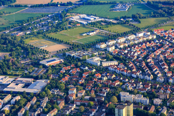 Vue aérienne de Avenue de l'Europe à Bensheim dans le département Hesse, Allemagne