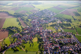 Vue aérienne de Quartier Habitzheim in Otzberg dans le département Hesse, Allemagne