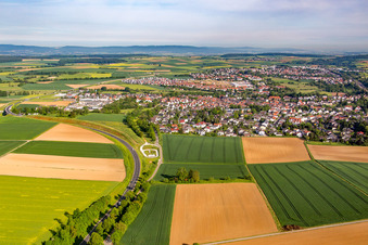 Vue aérienne de Quartier Windecken in Nidderau dans le département Hesse, Allemagne