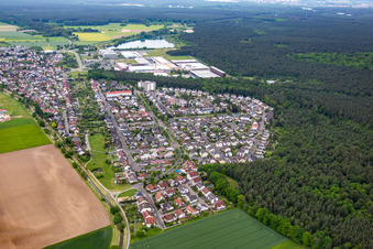 Babenhausen dans le département Hesse, Allemagne d'en haut