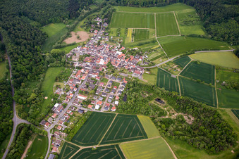 Vue aérienne de Quartier Hahn in Ober-Ramstadt dans le département Hesse, Allemagne