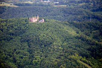 Vue aérienne de Château d'Auerbach à le quartier Auerbach in Bensheim dans le département Hesse, Allemagne