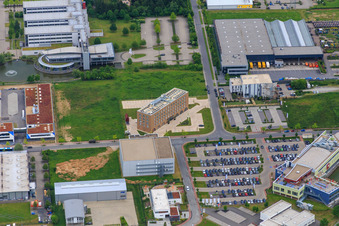 Vue aérienne de Hôtel Tabac à Bensheim dans le département Hesse, Allemagne