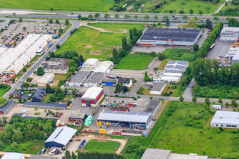 Vue aérienne de Studio benz à Bensheim dans le département Hesse, Allemagne