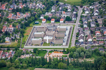 Vue aérienne de Établissement correctionnel à Frankenthal dans le département Rhénanie-Palatinat, Allemagne