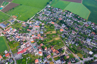 Vue oblique de Quartier Rodau in Zwingenberg dans le département Hesse, Allemagne