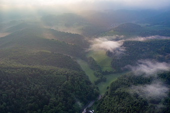 Vue aérienne de Hôtel Brandhof à Seeheim-Jugenheim dans le département Hesse, Allemagne