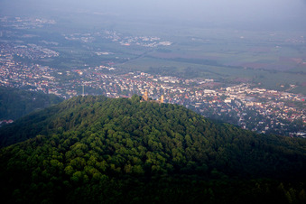 Quartier Auerbach in Bensheim dans le département Hesse, Allemagne d'en haut