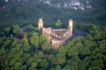 Château Auerbach à le quartier Auerbach in Bensheim dans le département Hesse, Allemagne vue d'en haut