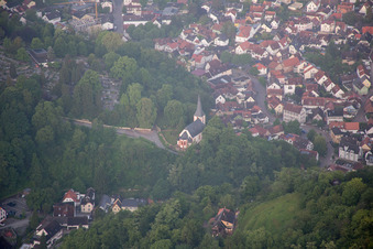 Quartier Auerbach in Bensheim dans le département Hesse, Allemagne hors des airs