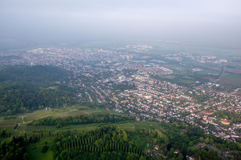 Quartier Auerbach in Bensheim dans le département Hesse, Allemagne depuis l'avion