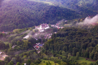 Vue aérienne de Verrouillage à le quartier Schönberg in Bensheim dans le département Hesse, Allemagne