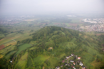 Vue aérienne de TOUR BISMARCK à le quartier Zell in Bensheim dans le département Hesse, Allemagne