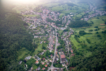 Vue aérienne de Quartier Kirschhausen in Heppenheim dans le département Hesse, Allemagne