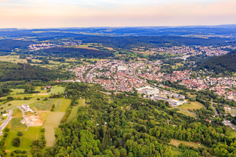 Vue aérienne de Zone industrielle Dieselstraße / Gewerberstraße avec LUDWIG-GRILL et REISSER AG à le quartier Berghausen in Pfinztal dans le département Bade-Wurtemberg, Allemagne