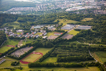 Vue aérienne de Commandement du service de police militaire Bruchsal à Bruchsal dans le département Bade-Wurtemberg, Allemagne