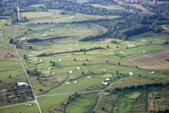 Vue oblique de Terrain du parcours de golf Golfclub Bruchsal eV à Bruchsal dans le département Bade-Wurtemberg, Allemagne