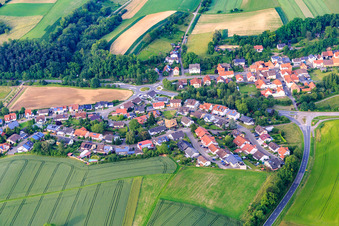 Vue aérienne de Chemin de Stockäcker à le quartier Balzfeld in Dielheim dans le département Bade-Wurtemberg, Allemagne
