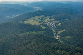 Vue oblique de Quartier Langenthal in Hirschhorn dans le département Hesse, Allemagne