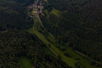 Vue aérienne de Langenthal à le quartier Brombach in Eberbach dans le département Bade-Wurtemberg, Allemagne