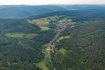 Vue oblique de Langenthal à le quartier Brombach in Eberbach dans le département Bade-Wurtemberg, Allemagne