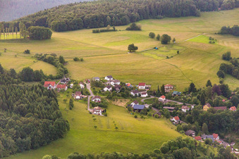 Vue oblique de Quartier Brombach in Eberbach dans le département Bade-Wurtemberg, Allemagne