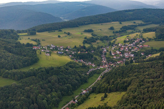 Quartier Brombach in Eberbach dans le département Bade-Wurtemberg, Allemagne d'en haut