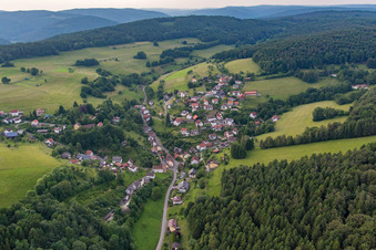 Quartier Brombach in Eberbach dans le département Bade-Wurtemberg, Allemagne vue d'en haut