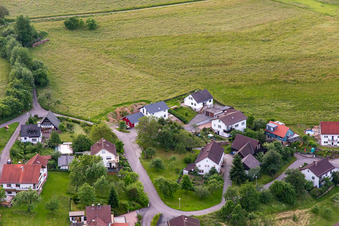 Quartier Brombach in Eberbach dans le département Bade-Wurtemberg, Allemagne vue du ciel