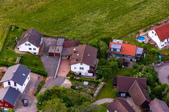 Vue oblique de Quartier Brombach in Eberbach dans le département Bade-Wurtemberg, Allemagne