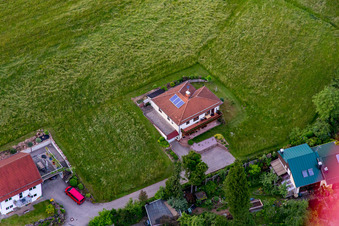 Quartier Brombach in Eberbach dans le département Bade-Wurtemberg, Allemagne depuis l'avion