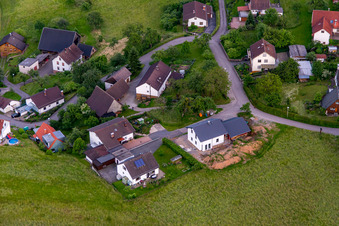 Quartier Brombach in Eberbach dans le département Bade-Wurtemberg, Allemagne d'en haut