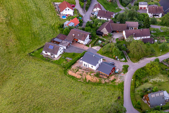 Quartier Brombach in Eberbach dans le département Bade-Wurtemberg, Allemagne depuis l'avion