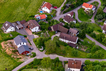 Quartier Brombach in Eberbach dans le département Bade-Wurtemberg, Allemagne vue du ciel