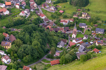 Enregistrement par drone de Quartier Brombach in Eberbach dans le département Bade-Wurtemberg, Allemagne