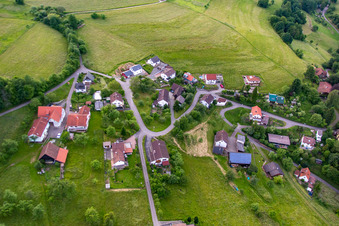 Quartier Brombach in Eberbach dans le département Bade-Wurtemberg, Allemagne d'un drone