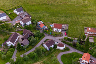 Vue oblique de Quartier Brombach in Eberbach dans le département Bade-Wurtemberg, Allemagne