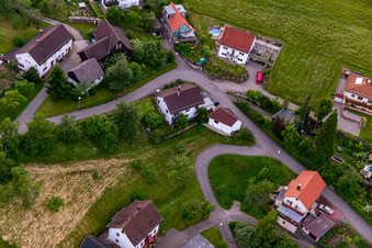 Quartier Brombach in Eberbach dans le département Bade-Wurtemberg, Allemagne hors des airs