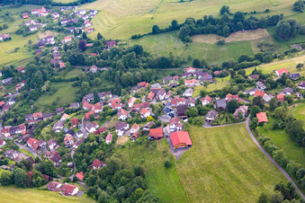 Quartier Brombach in Eberbach dans le département Bade-Wurtemberg, Allemagne vue du ciel